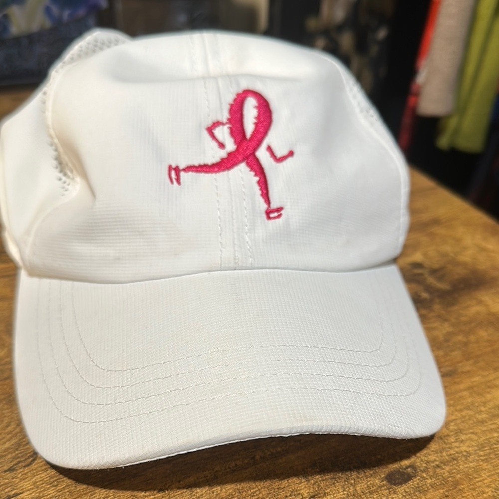 Polo by Ralph Lauren White Cap with Pink Embroidery with two Bracelets,Earring.